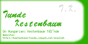 tunde kestenbaum business card